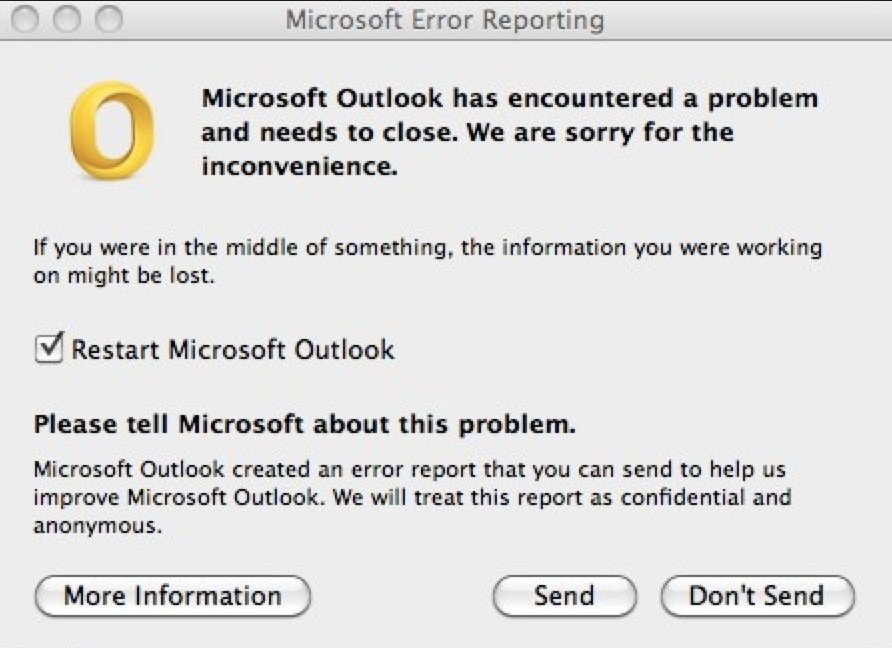 outlook 2011 for mac keeps sending